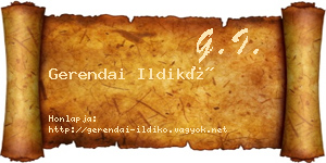 Gerendai Ildikó névjegykártya
