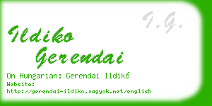 ildiko gerendai business card