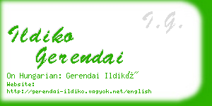 ildiko gerendai business card